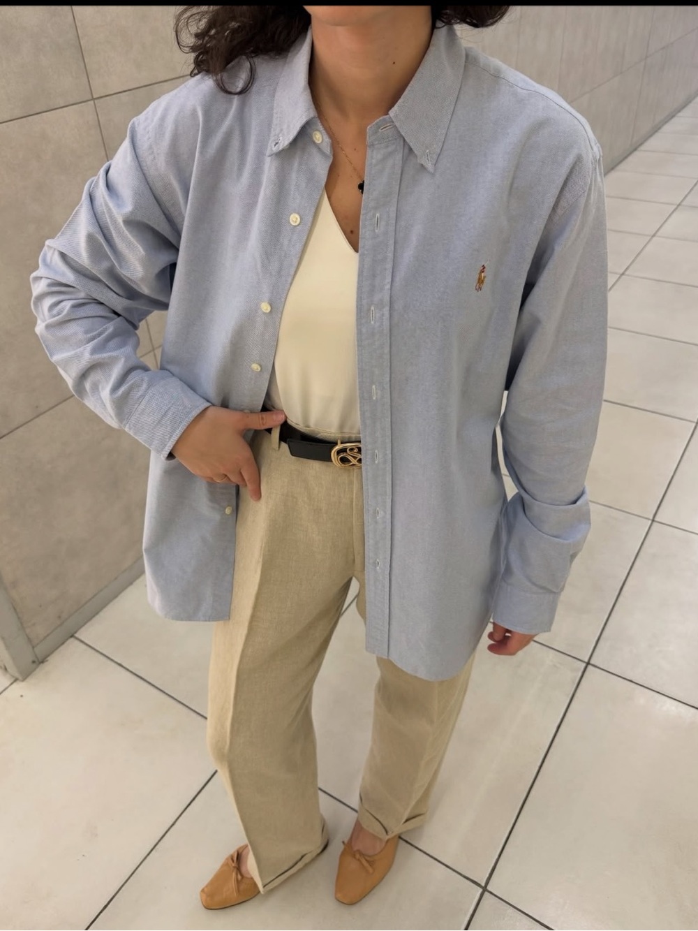 Polo Ralph Lauren Gray Button Up Shirt Size Small - Picture 5 of 11